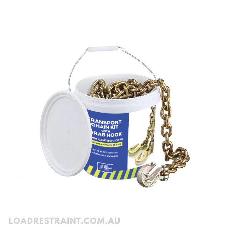 G70 Chain 10mm x 9mtr With Grab Hooks LC:6000kg